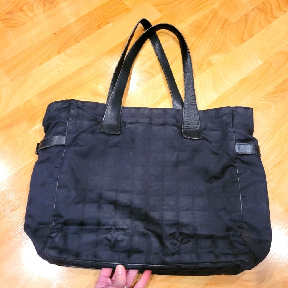 Chanel Travel Line Tote Black Authentic